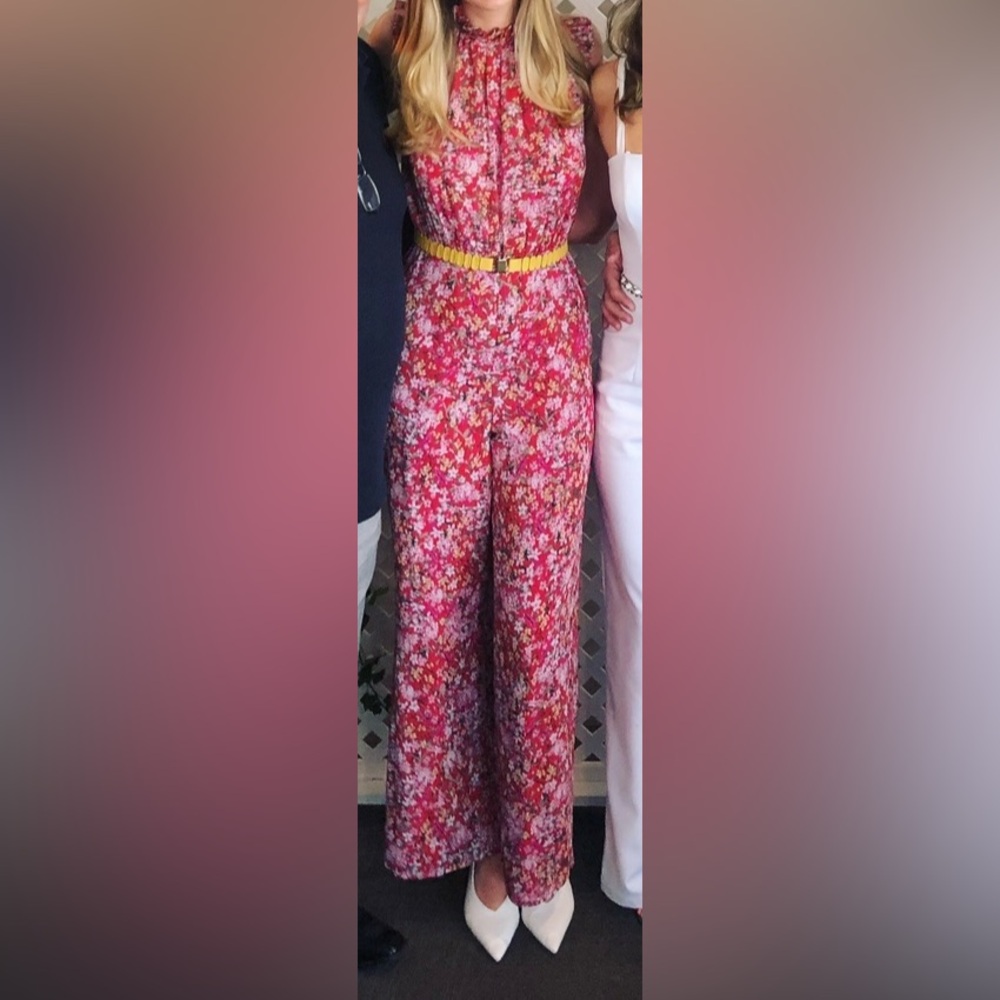 Anthropologie Floral Jumpsuit